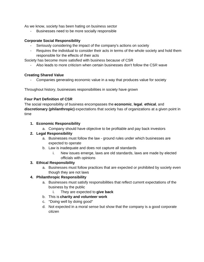 Business and Society - Corporate Social Responsibility, Citizenship, and Sustainability