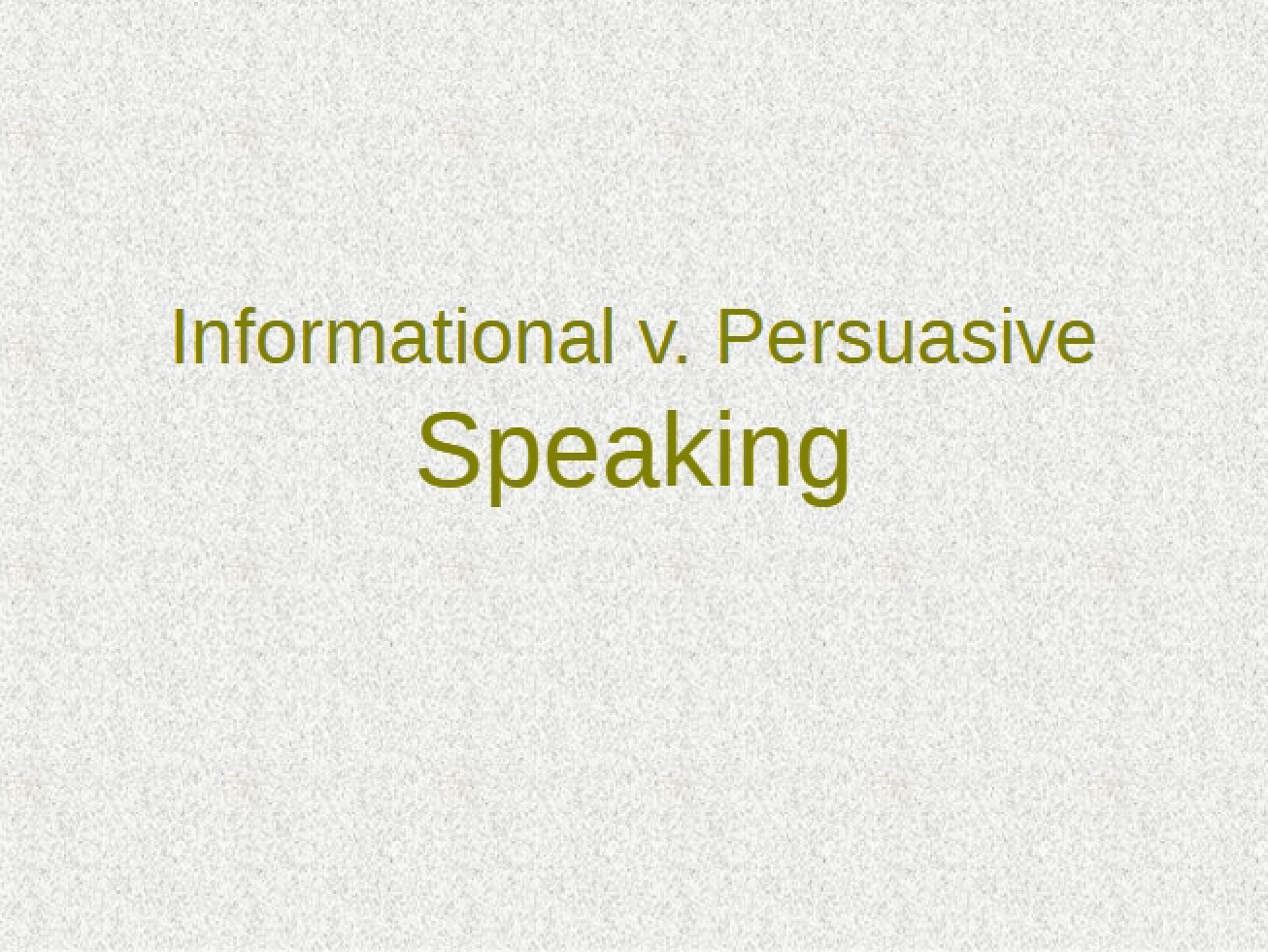 Distinguishing Persuasive from Informational Communication