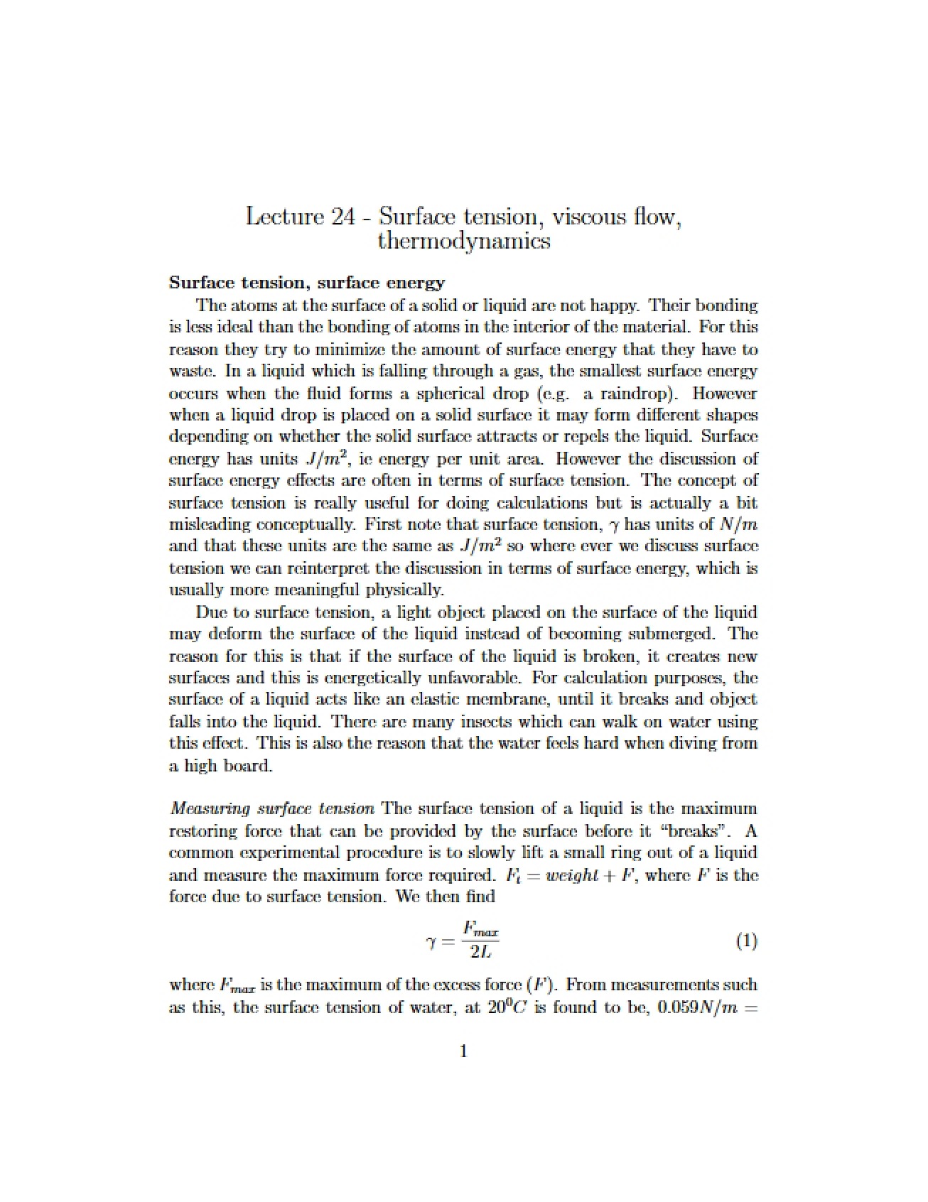 Lecture Twenty-Four