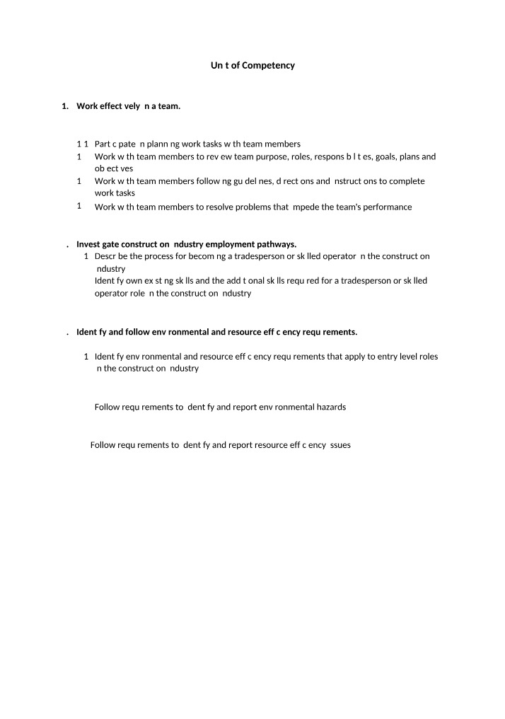 Teamwork and Employment Pathways in the Construction Industry