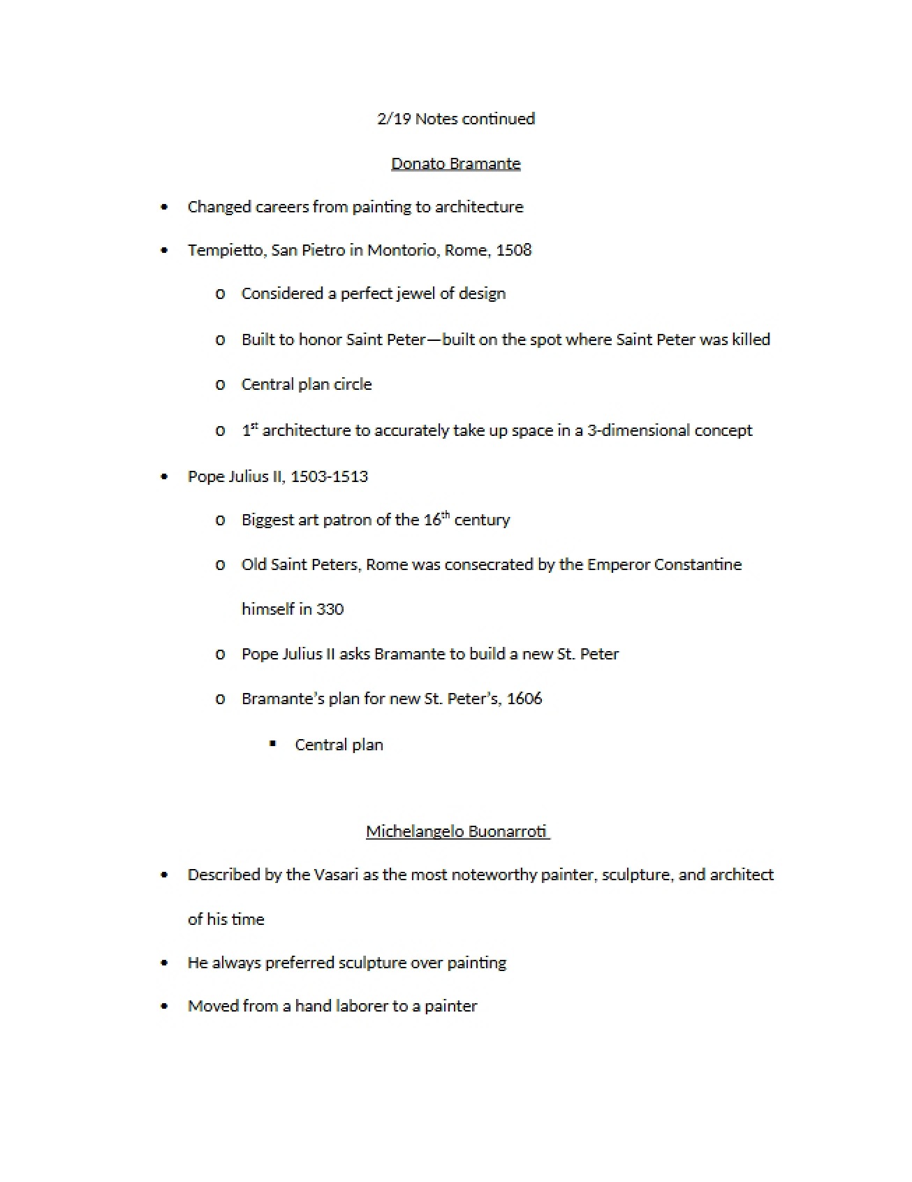 Art History II Lecture Notes 1