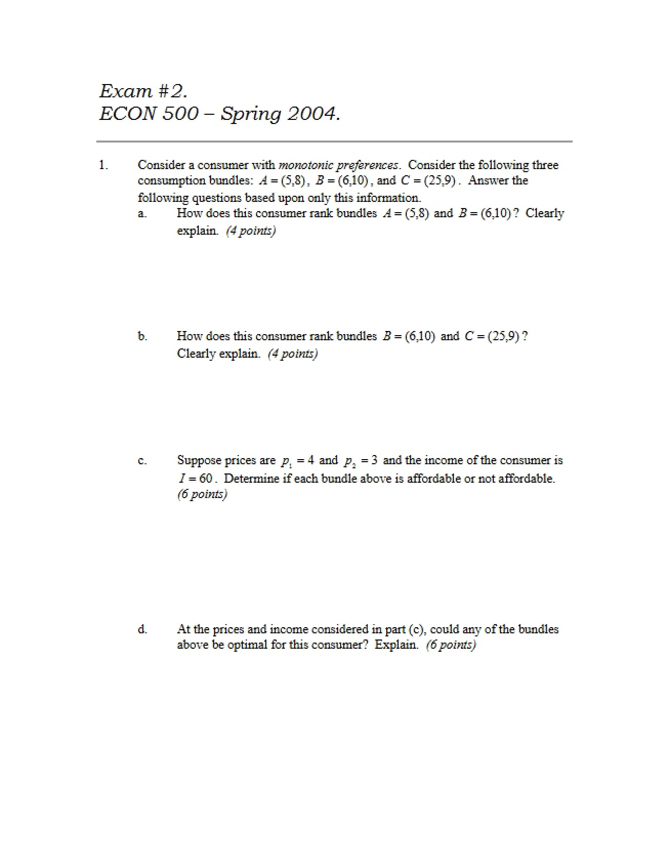 Second Exam