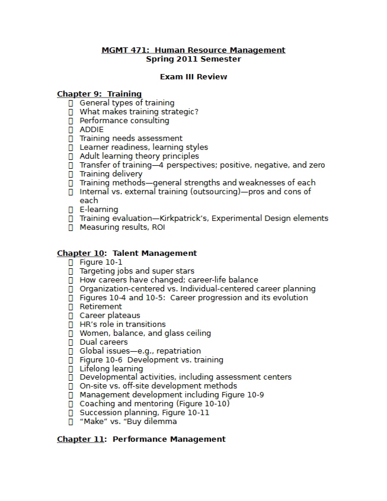Introduction to the Field of Human Resource Management