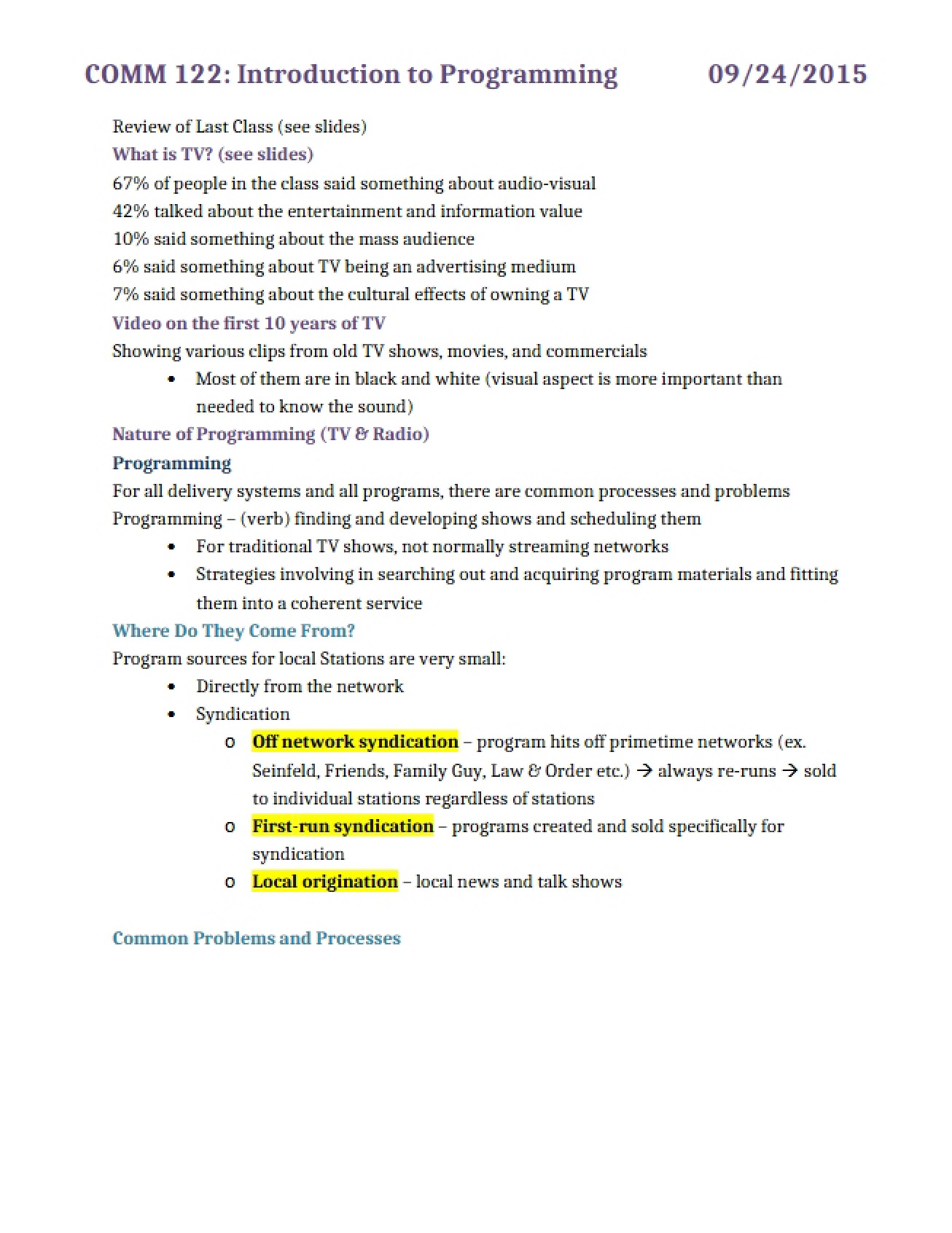 Programming Basics Overview