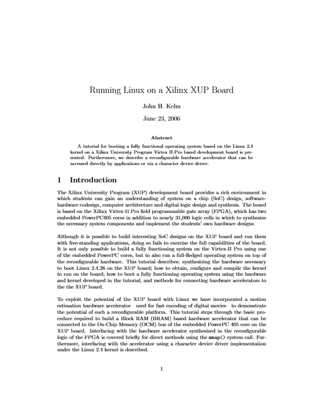Linux Tutorial from XUP, Revised Final Version