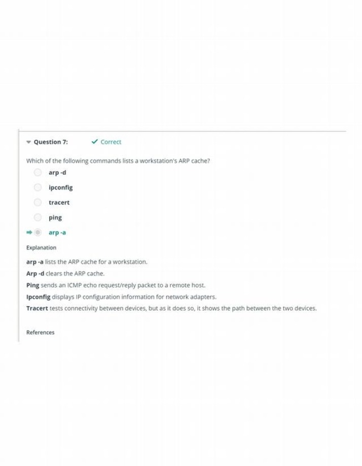 Listing a Workstation's ARP Cache with the arp -a Command