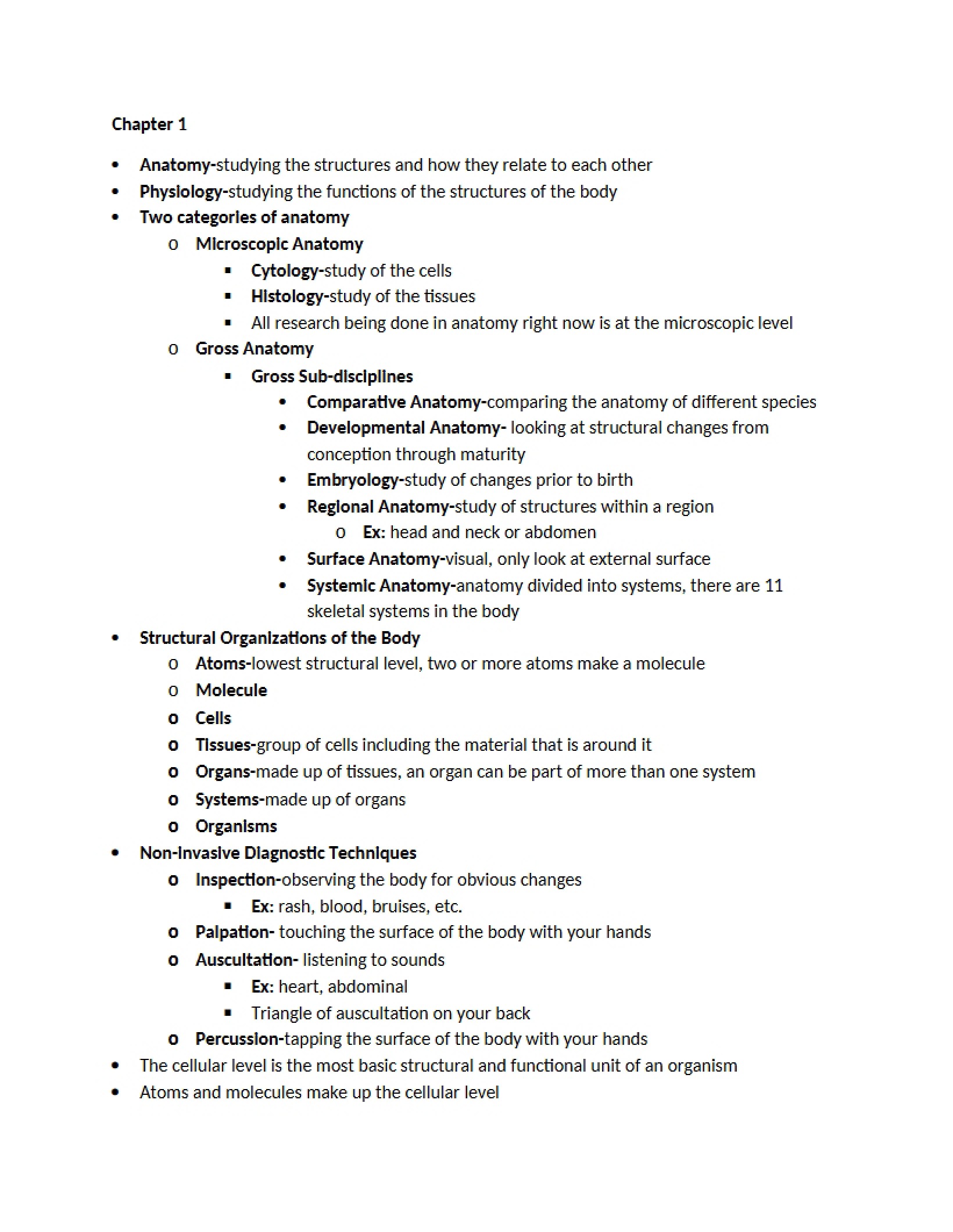 Anatomy Chapter 1