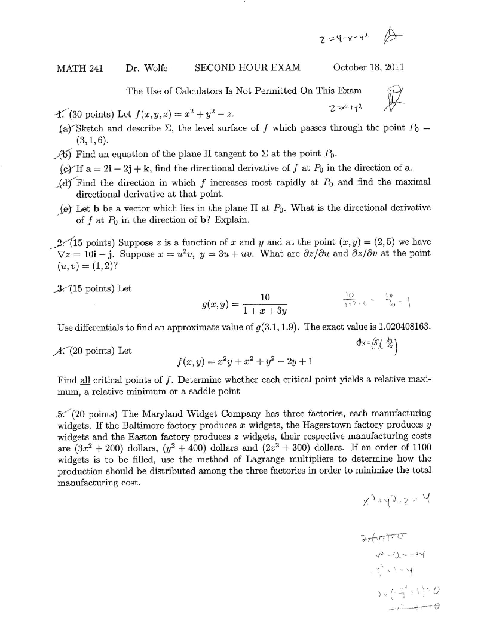 Study Guide for Calculus III
