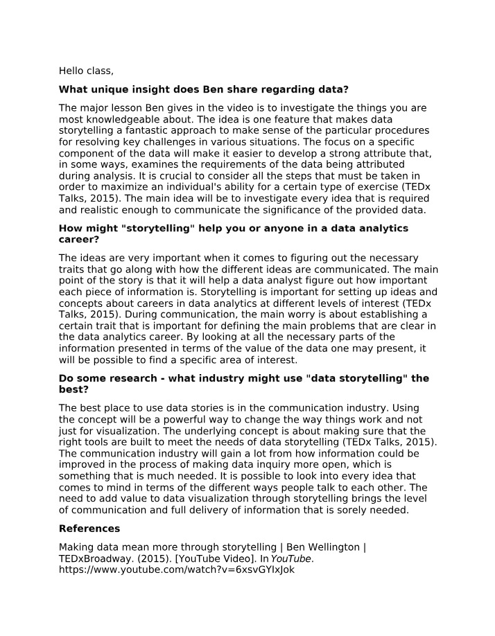 Data Storytelling - Unleashing Insights and Solving Problems