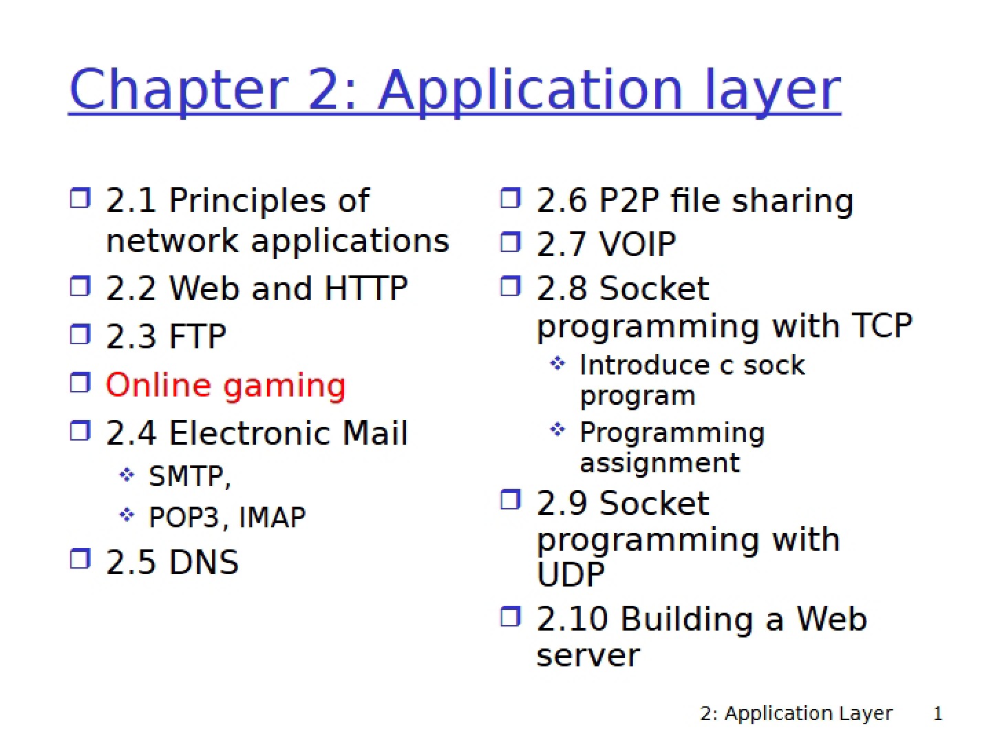 Layer of Applications