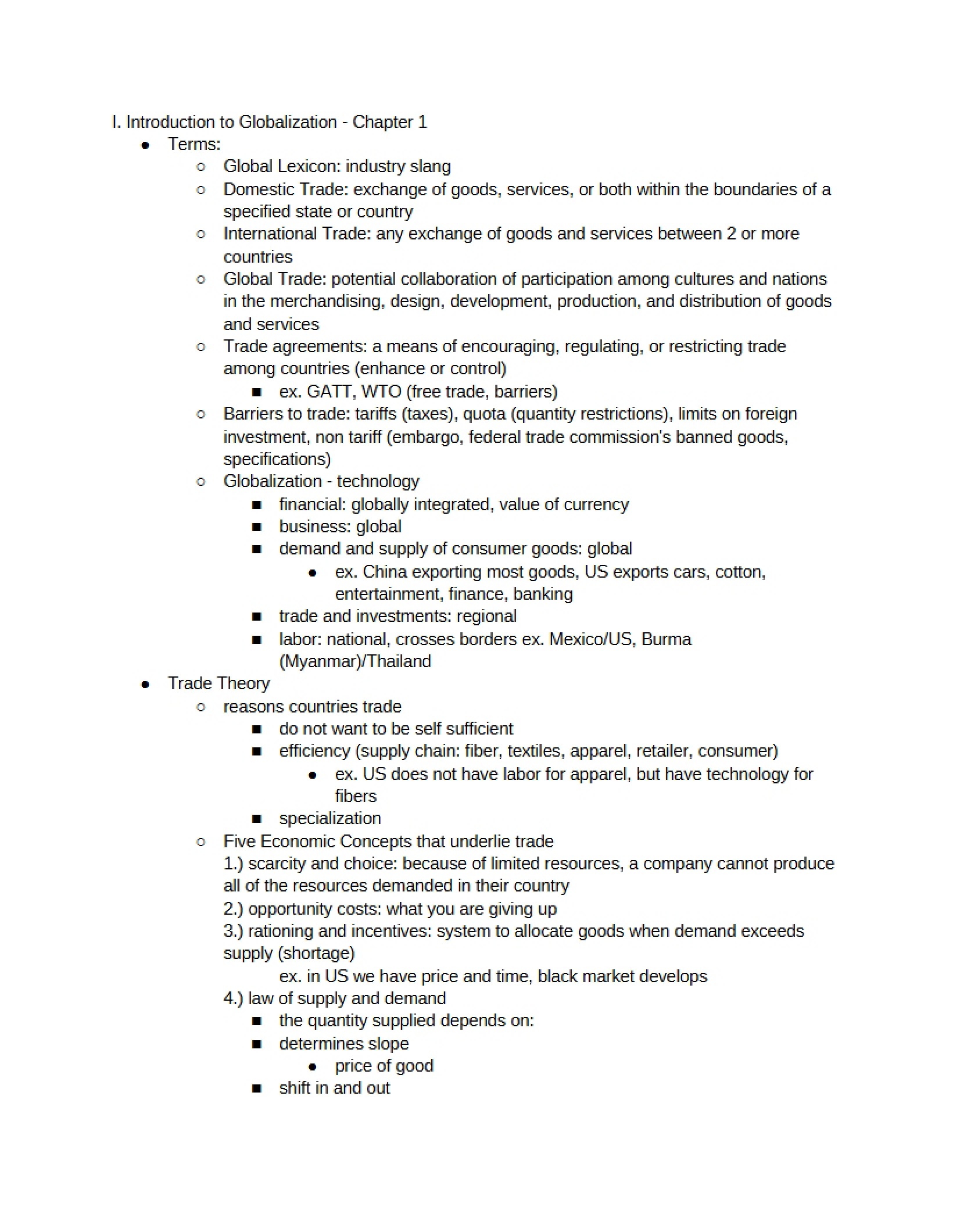 Ch. 1 Globalization Intro