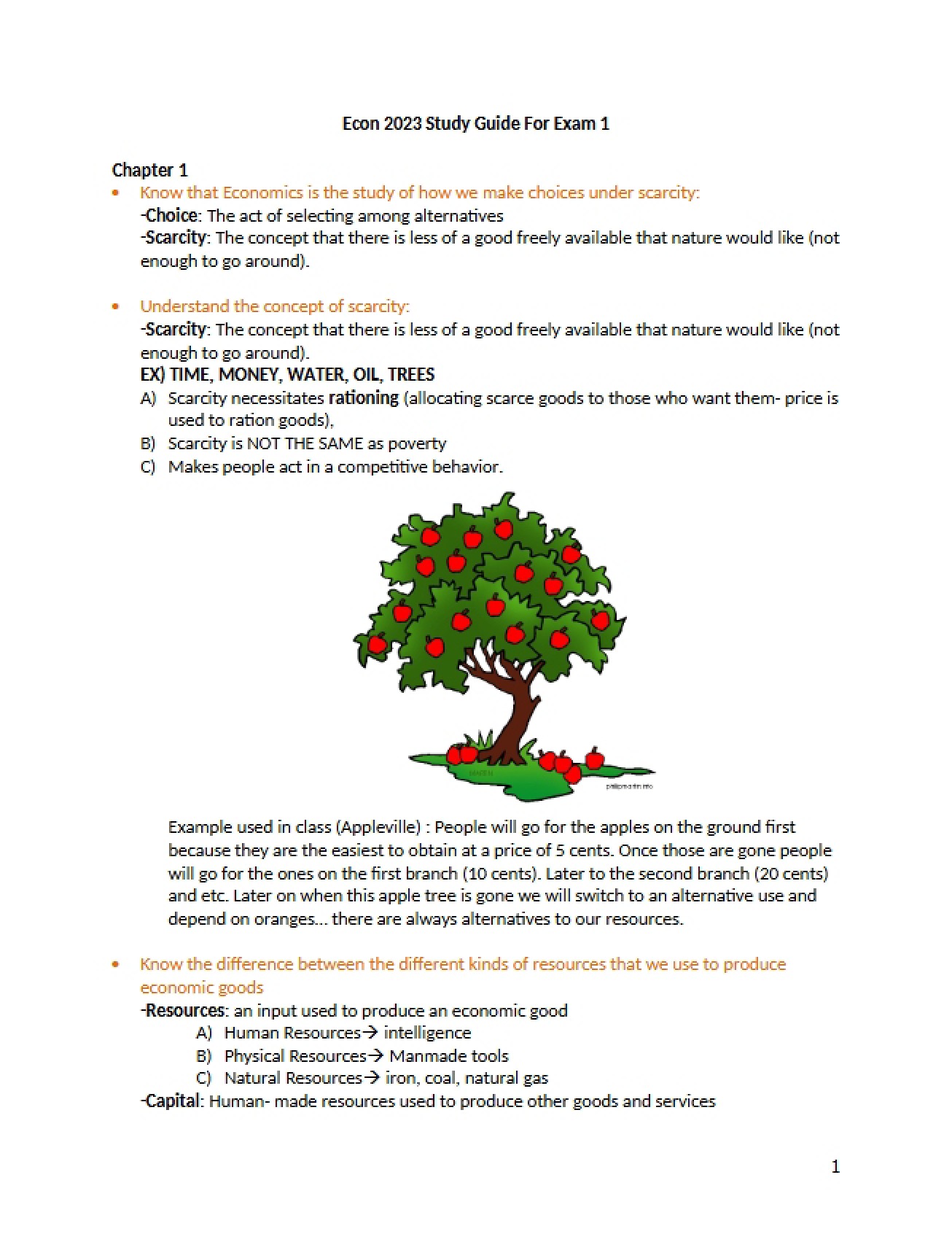 Preparation Guide for the First Exam