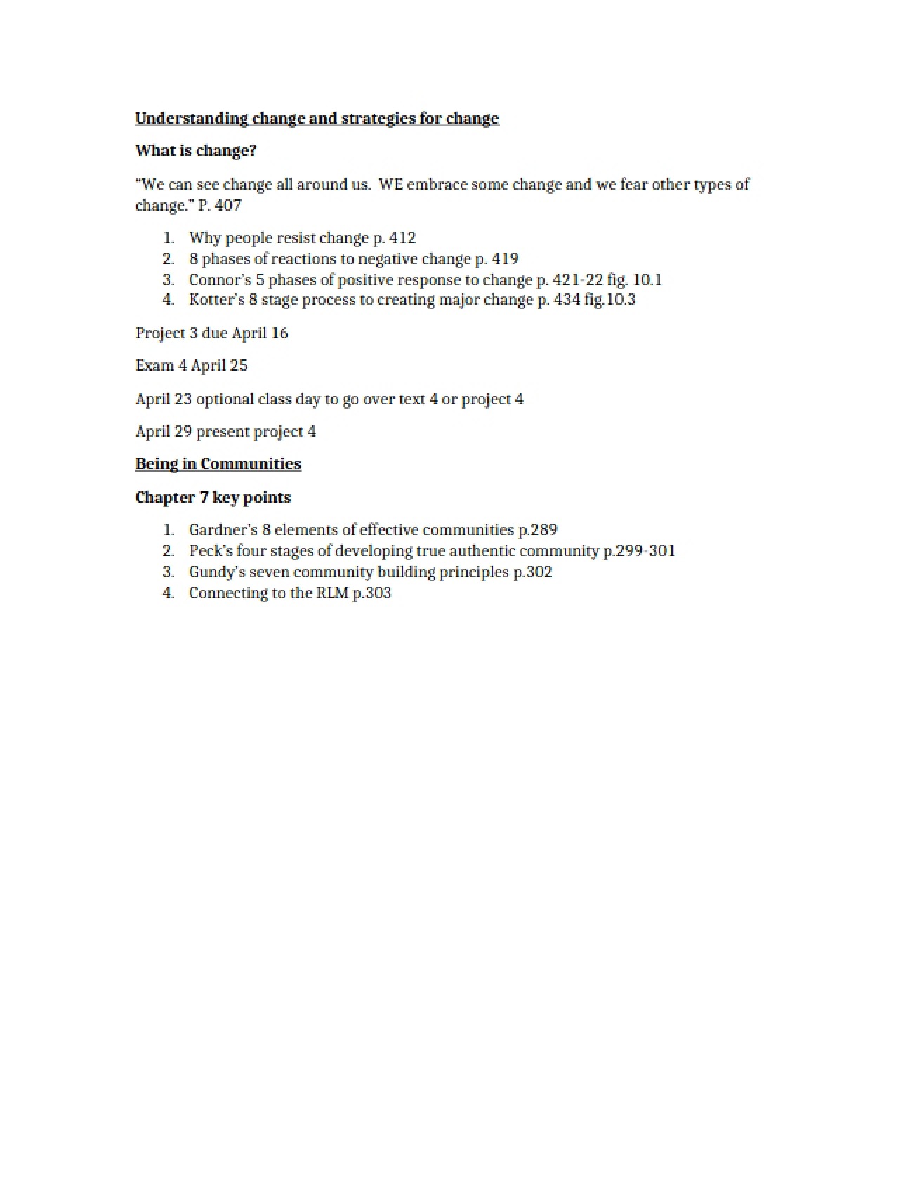Inquiry into the Nature of Change