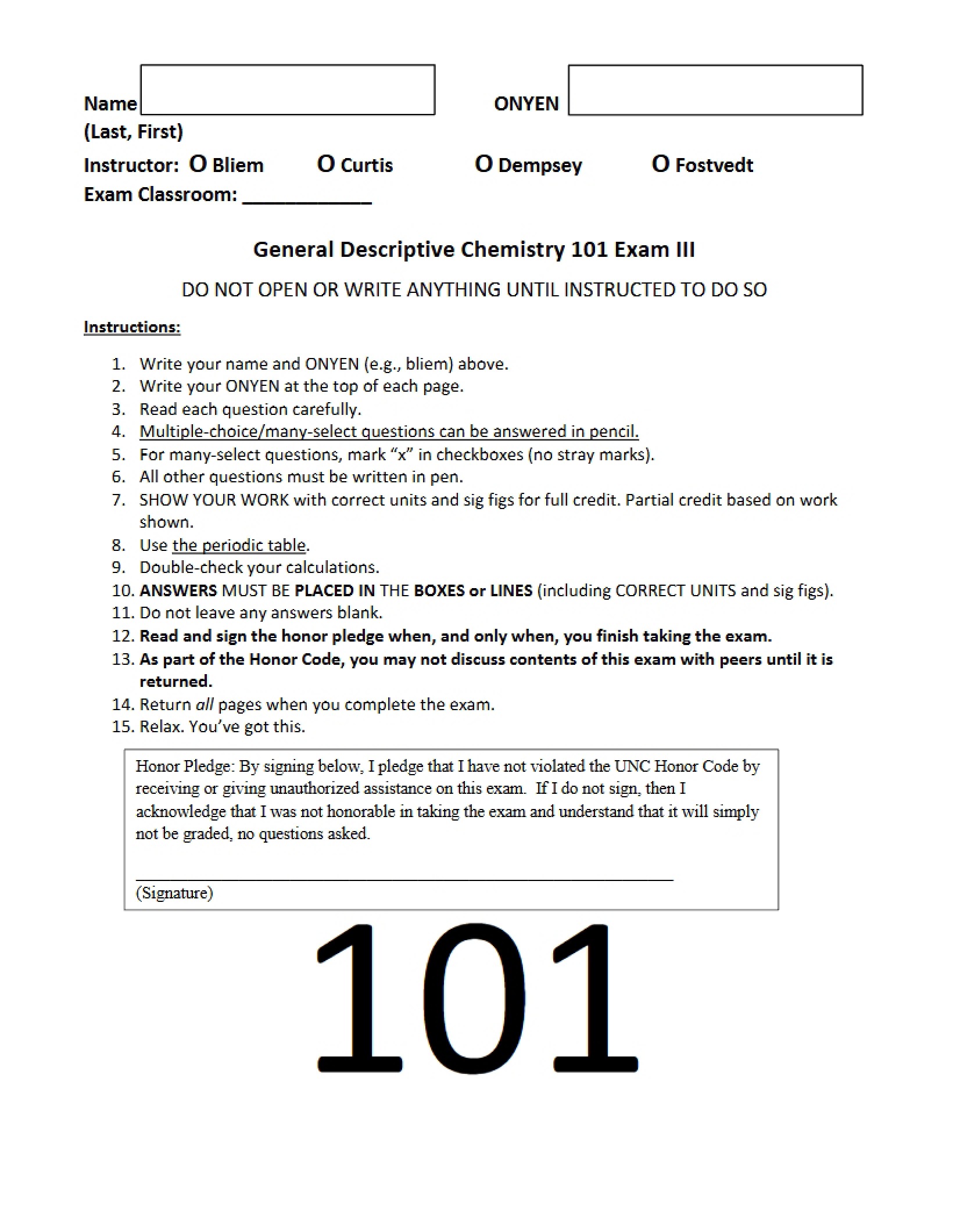Third Examination