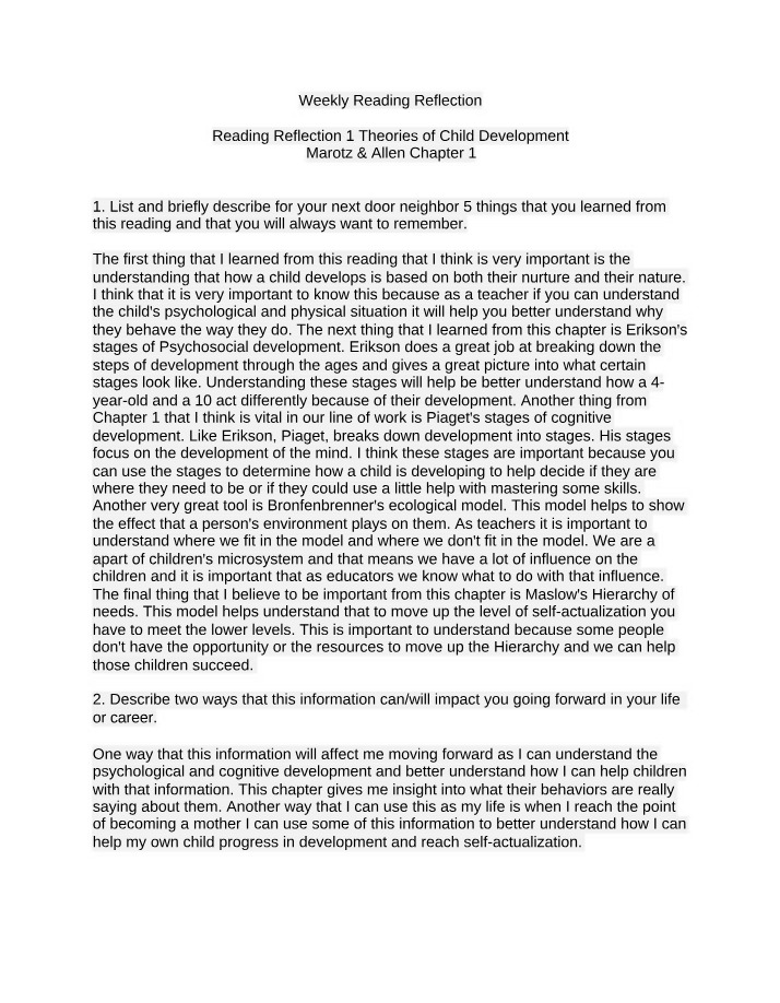 Child Development - Key Theories and Implications