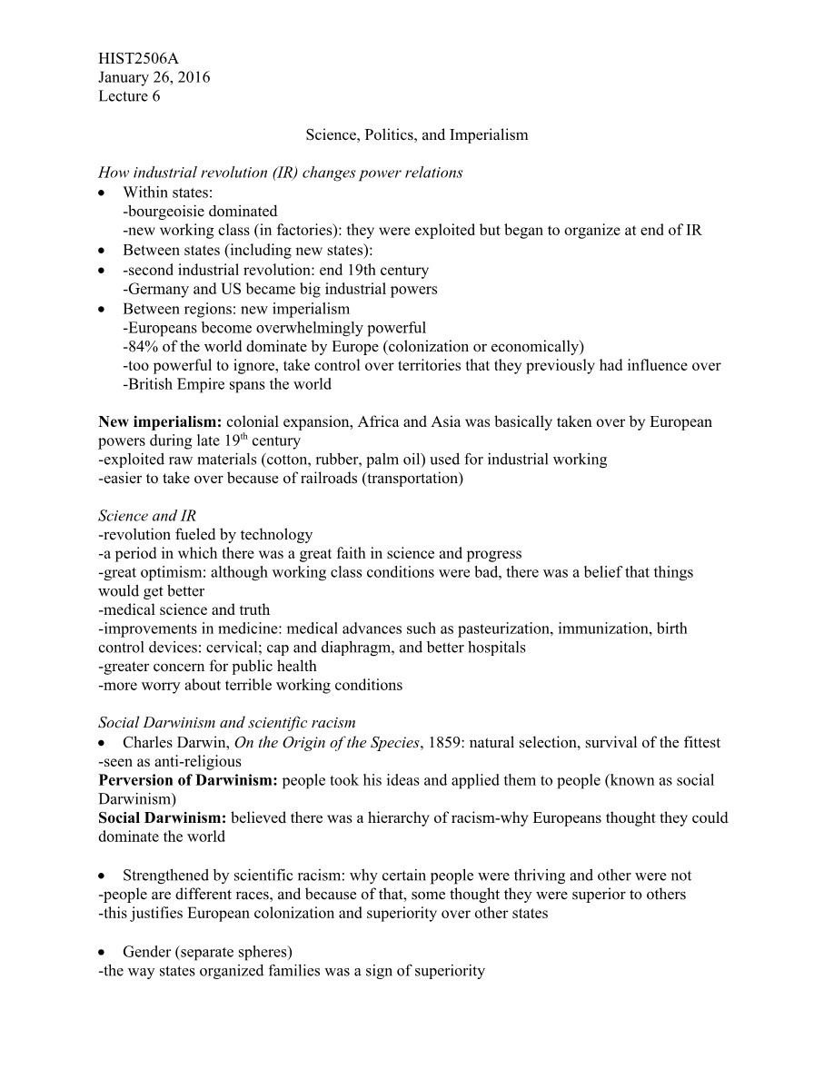 Lecture 6 for HIST2506A
