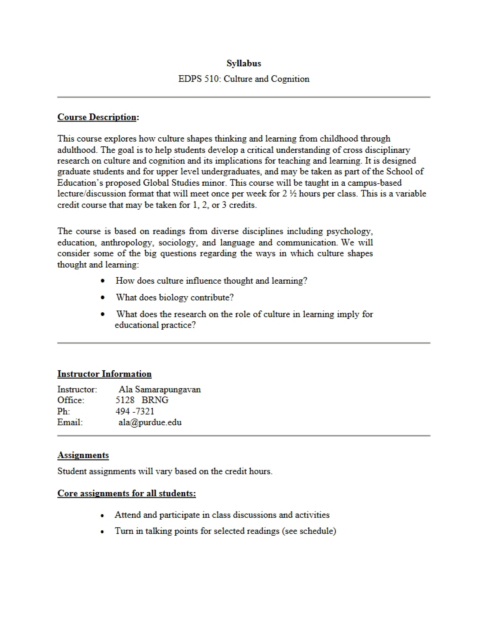 Syllabus