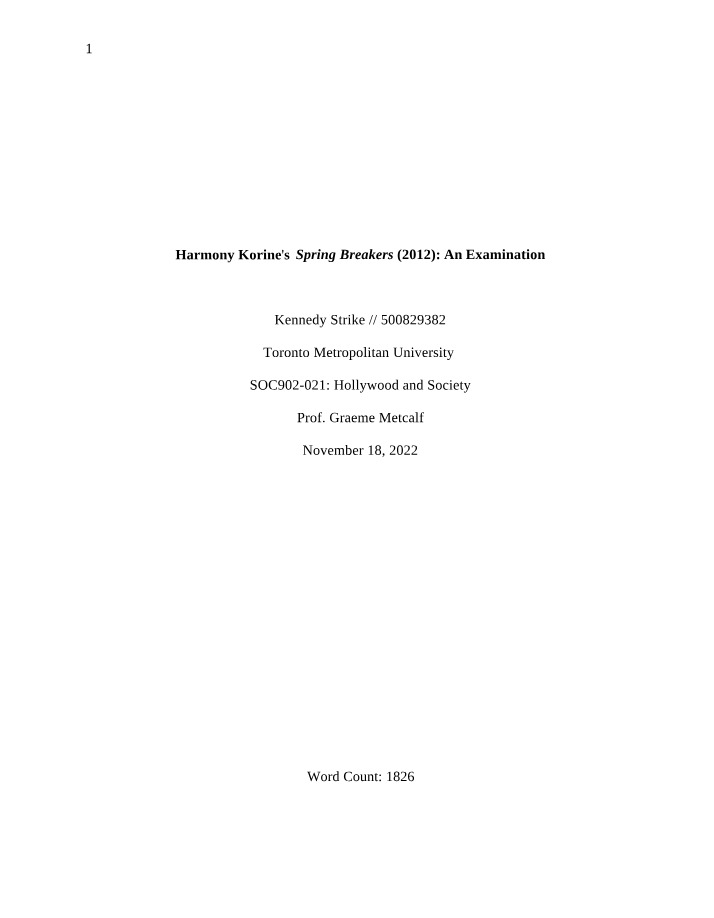 SOC902 Essay on Strikes