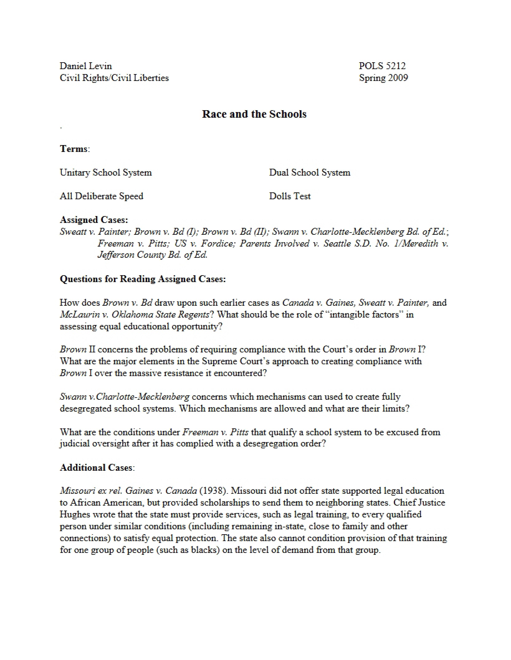 Study Guide for POLS 5212