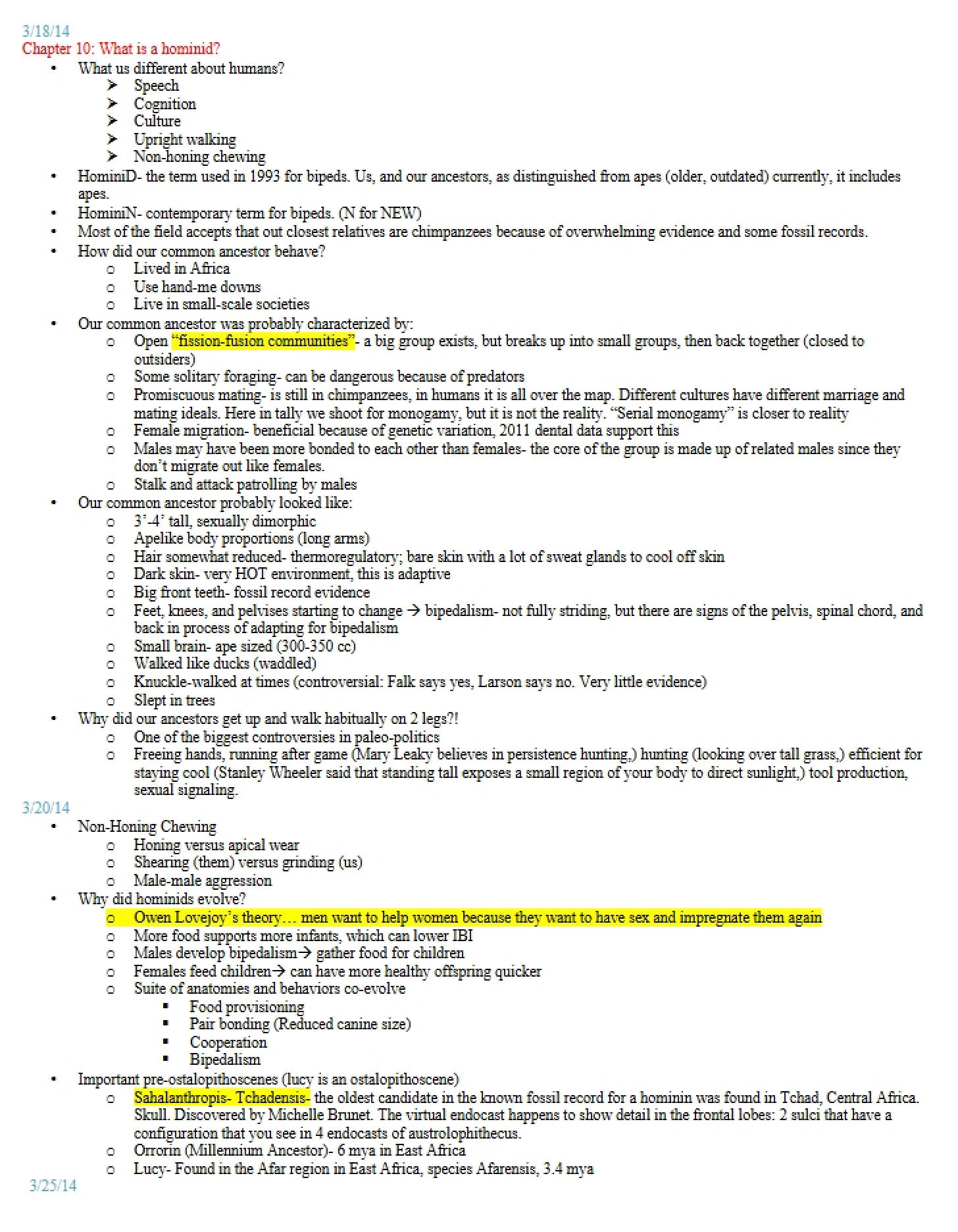 Chapter 10 Content Summary