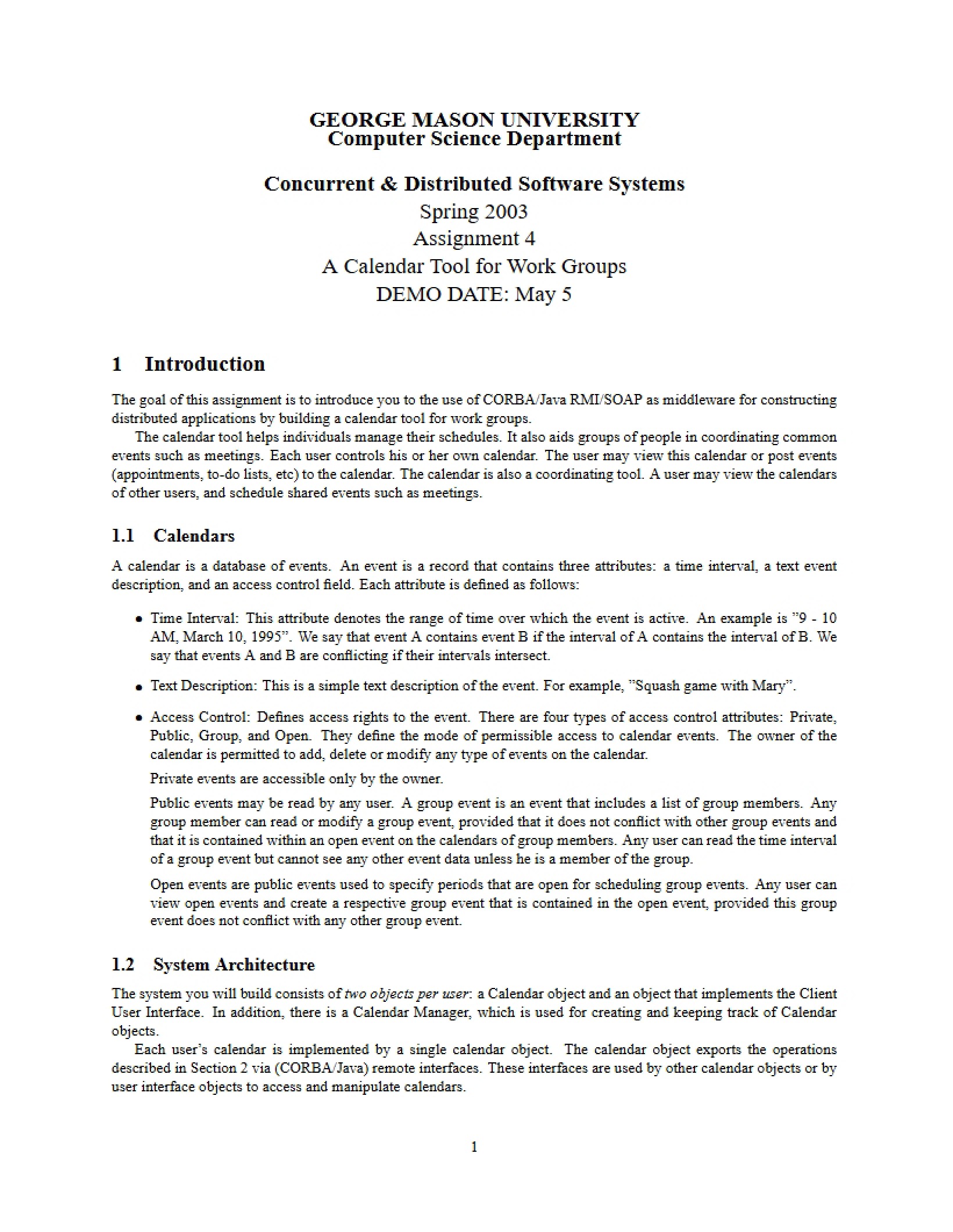 Fourth Assignment