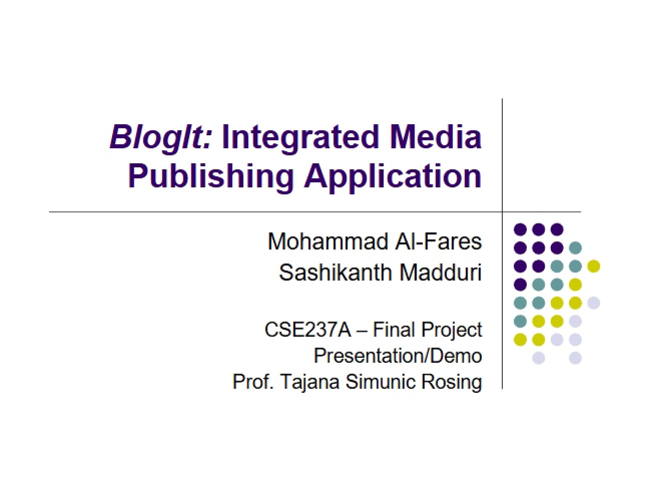 BlogIt Embedded Computing Project