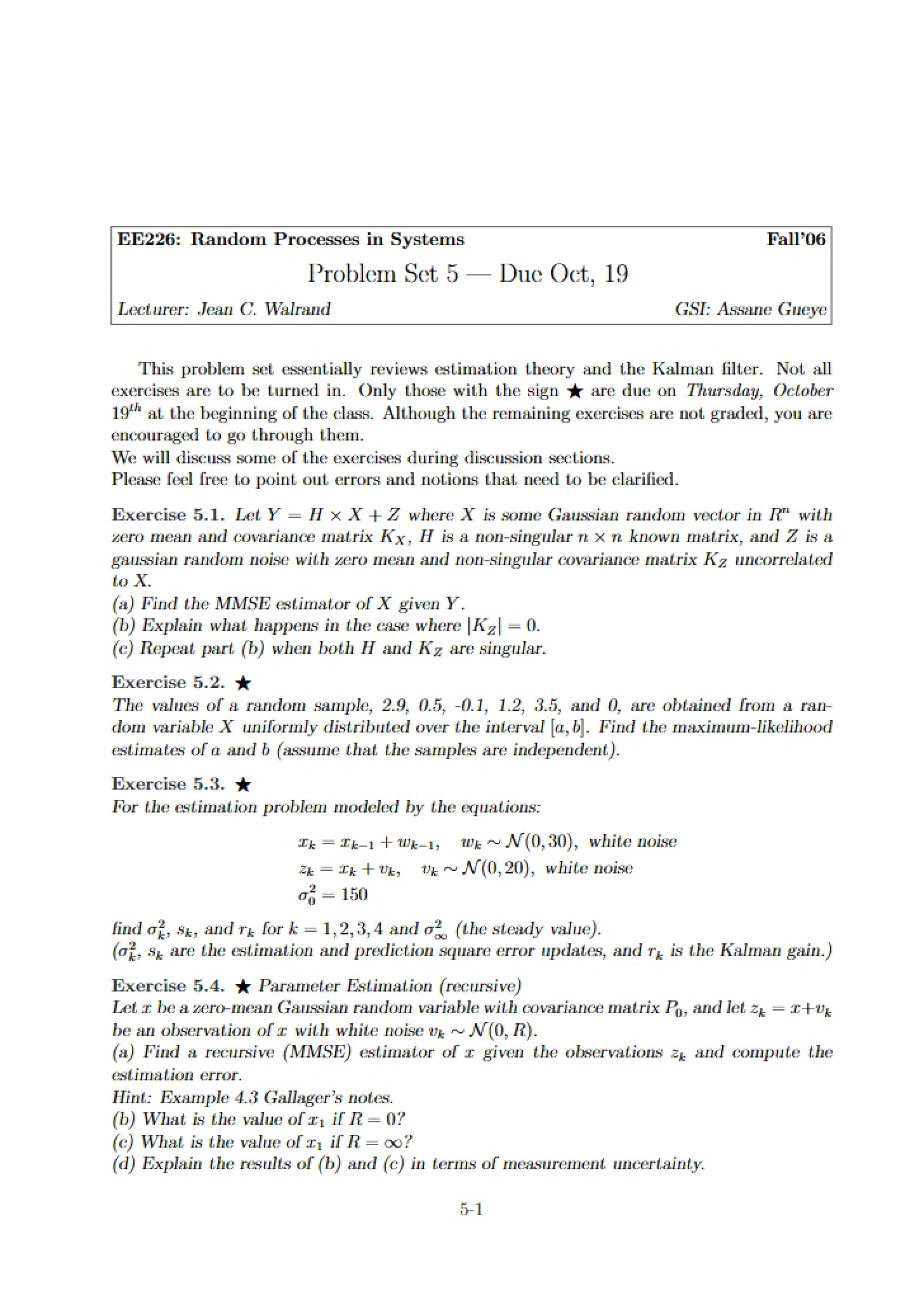 Systems Random Processes
