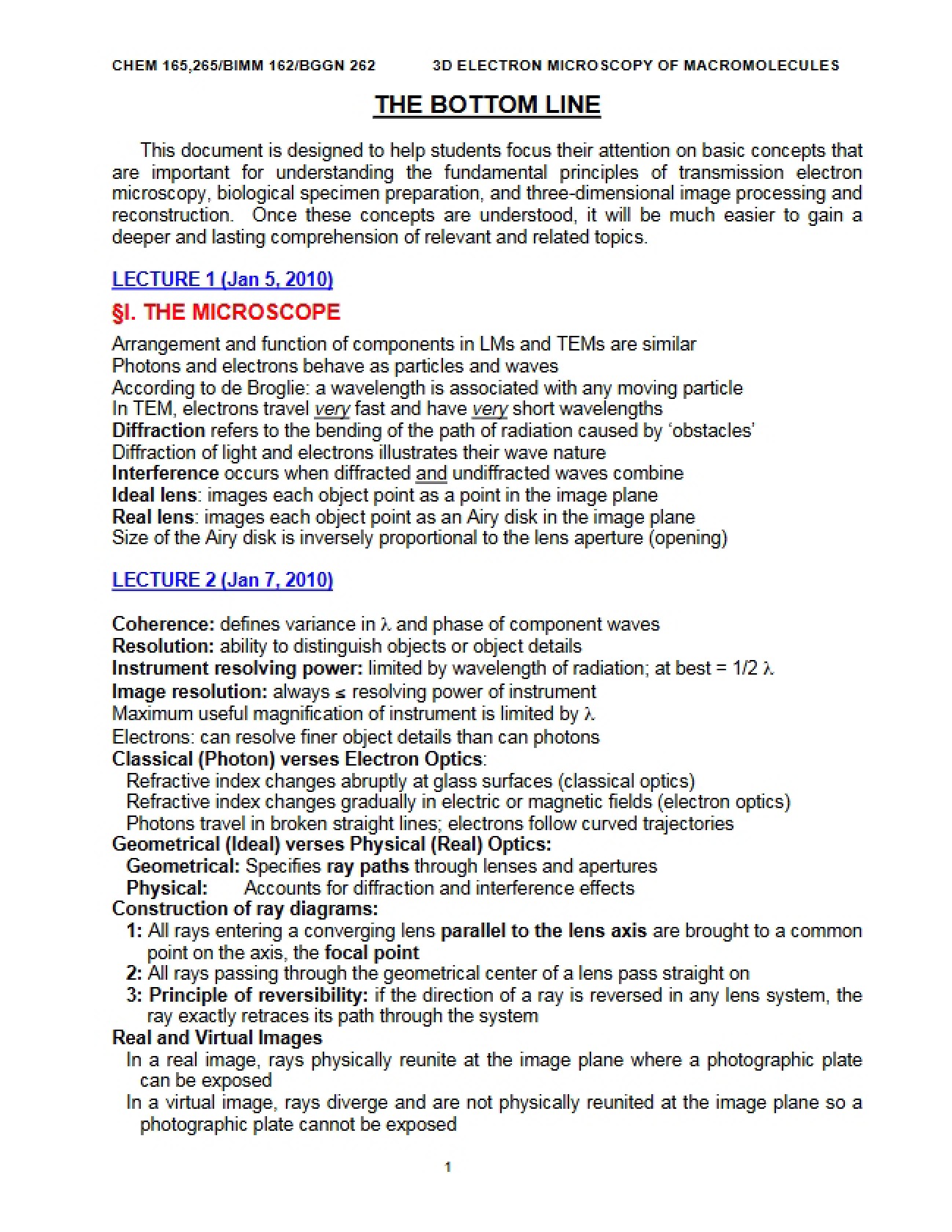 Essential Summary of 3D Microscopy