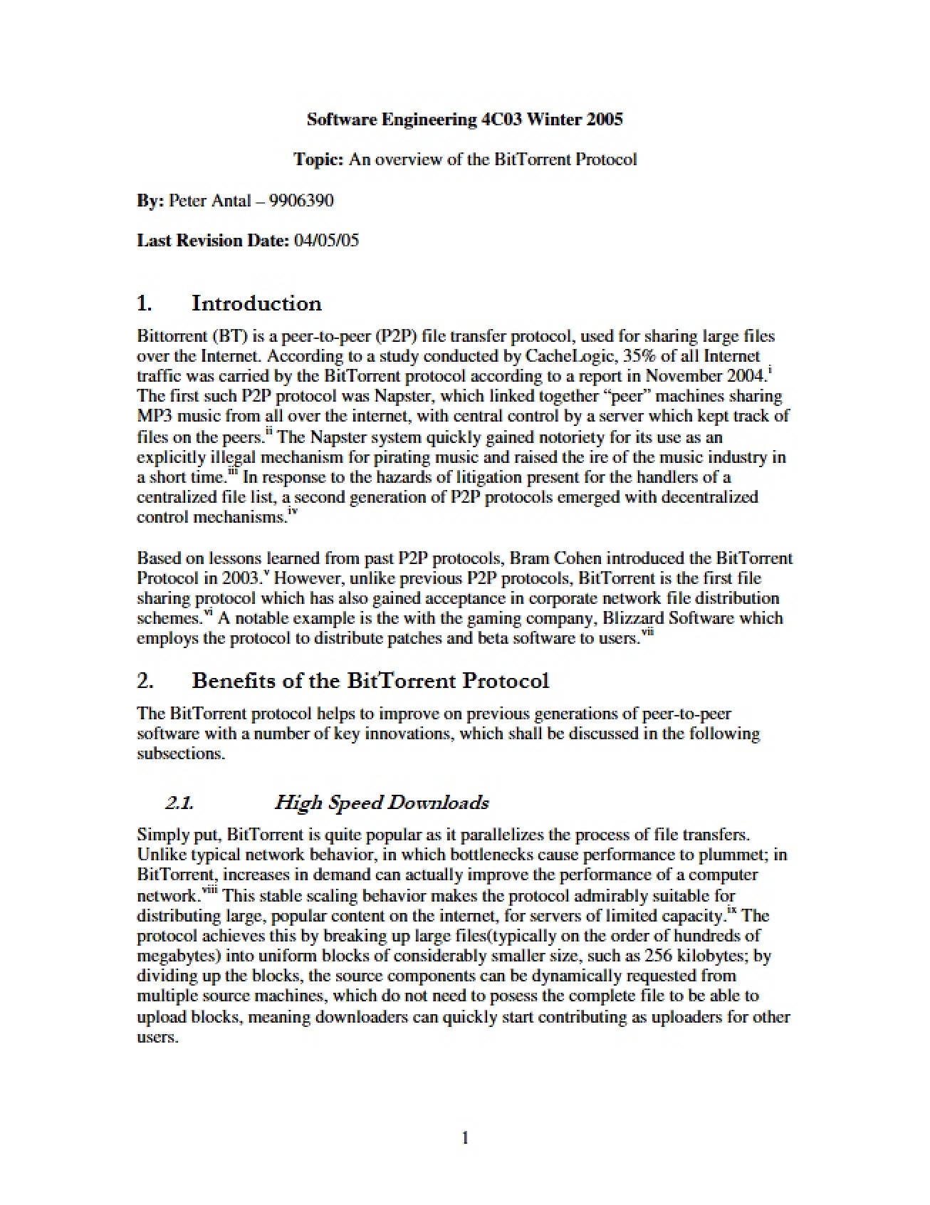 BitTorrent Protocol Overview
