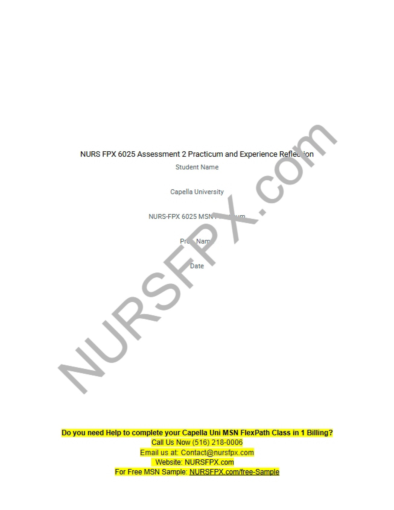 Practicum Experience and Reflection Assessment 2
