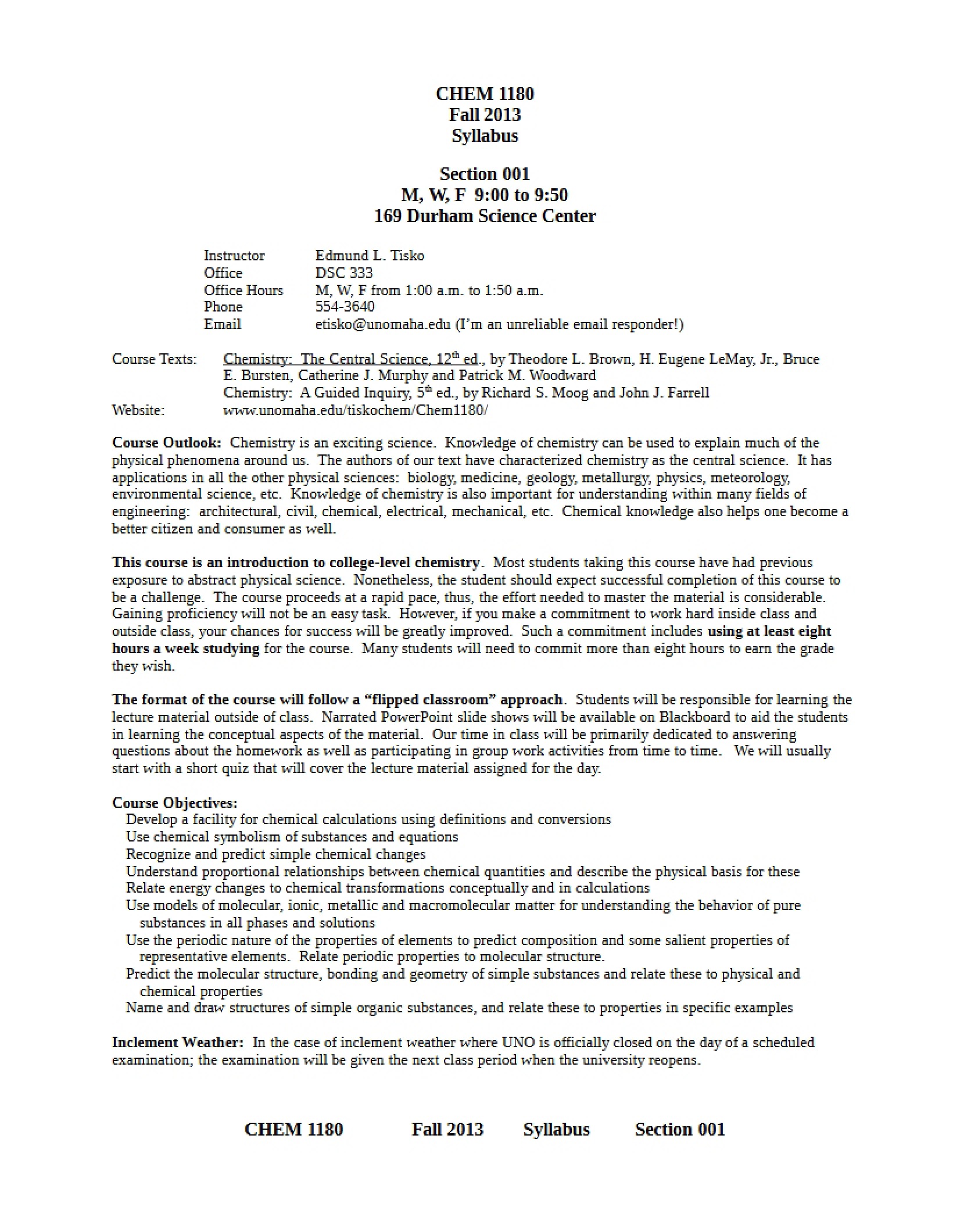 Course Syllabus