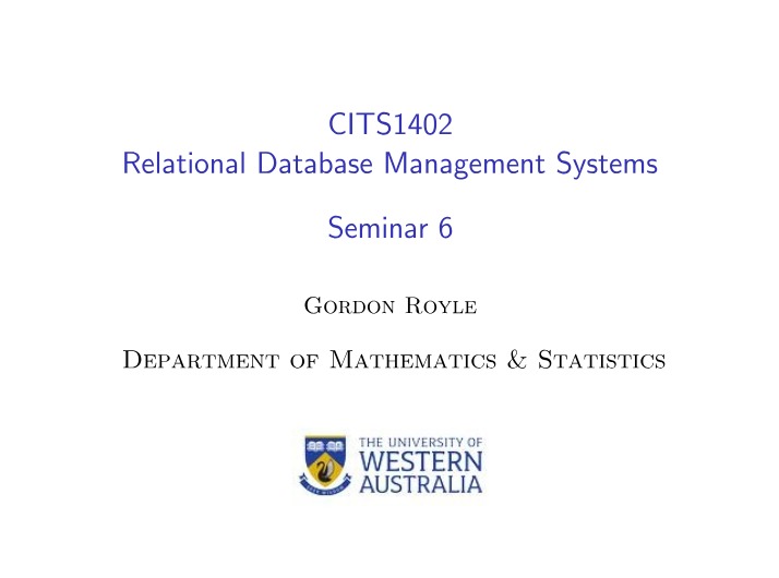 CITS1402 Combined Documents