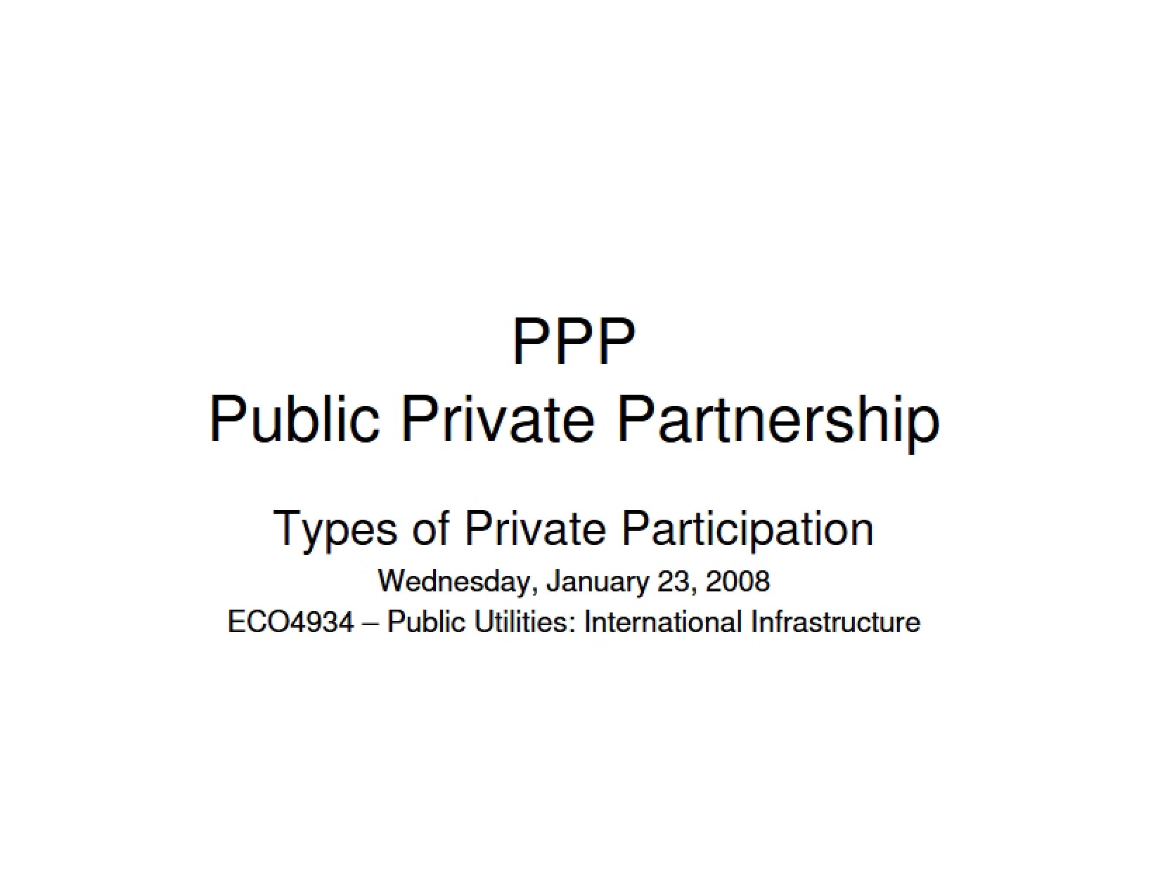 Partnerships Public and Private