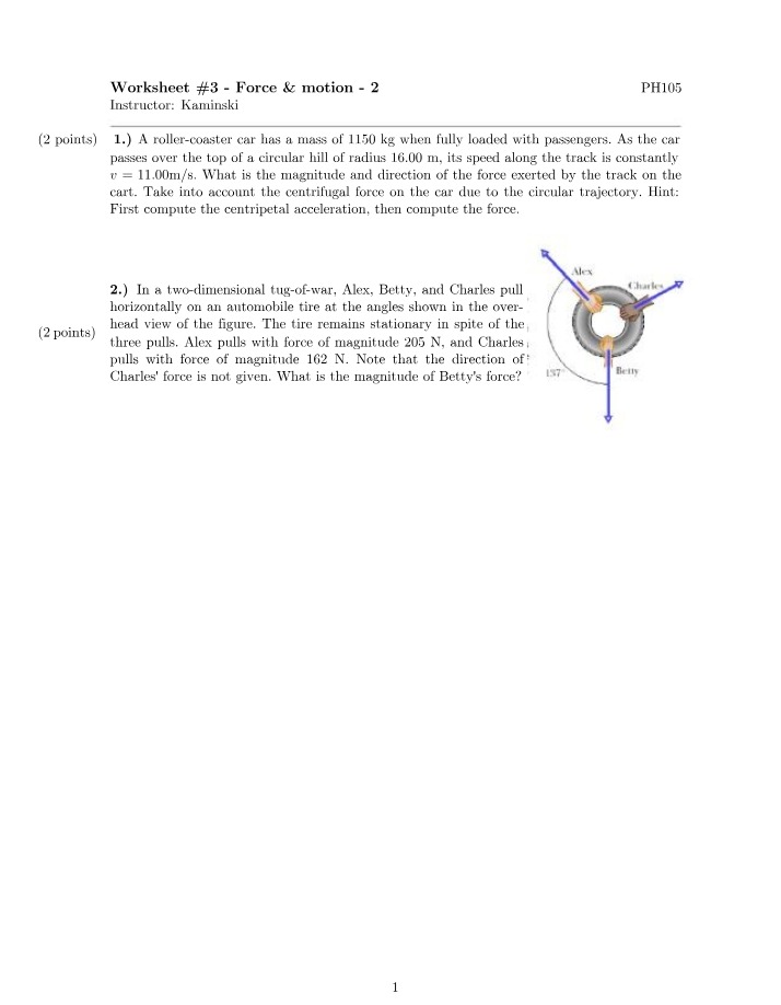 Force and Motion Part 2