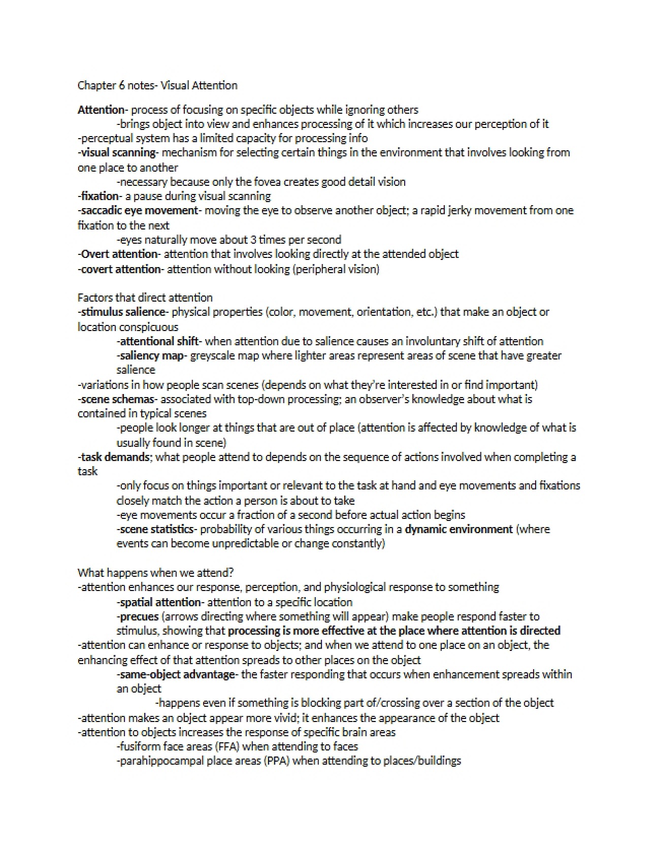Attention in Visual Processing: Chapter 6