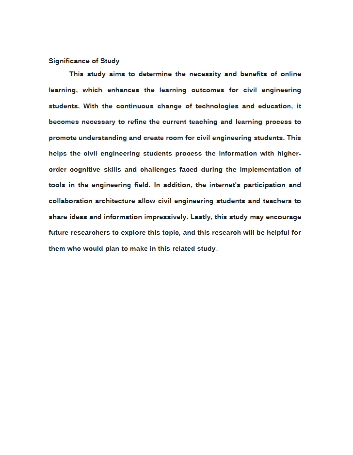 Study Significance