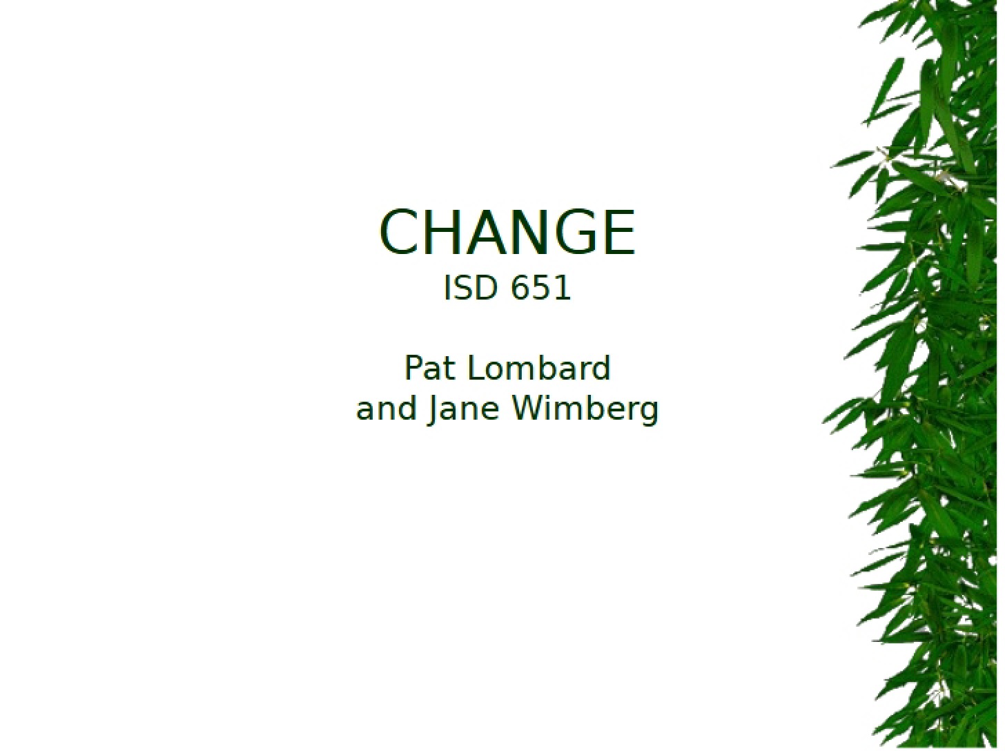 ISD 651 Change Management