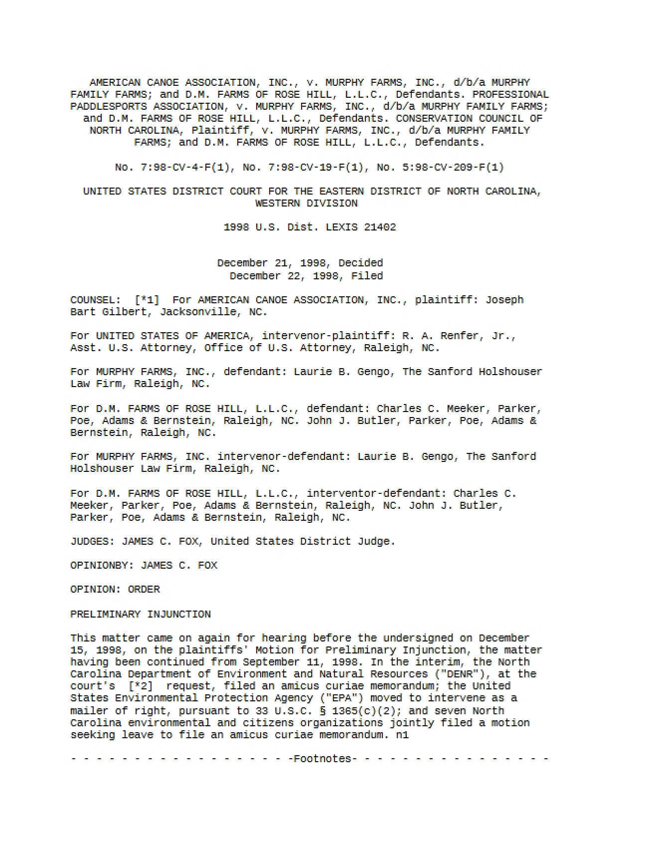 Environmental Law Case