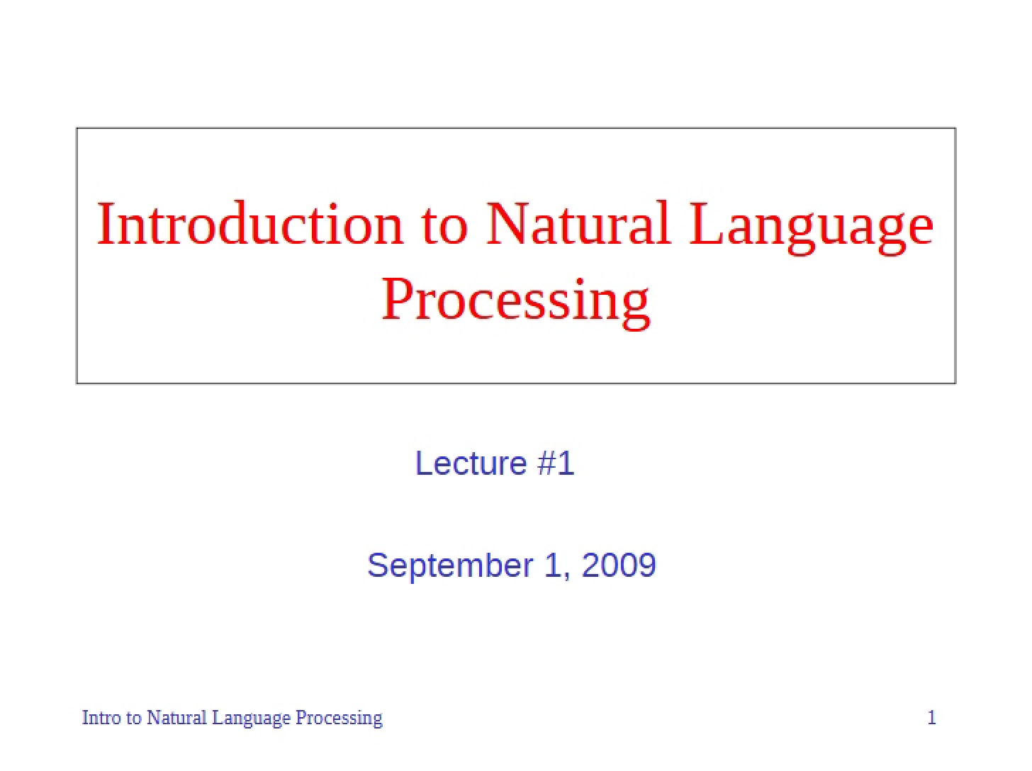 NLP Introduction