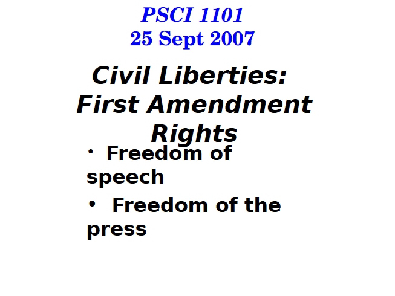 Concepts of Civil Liberties (Second Instance)