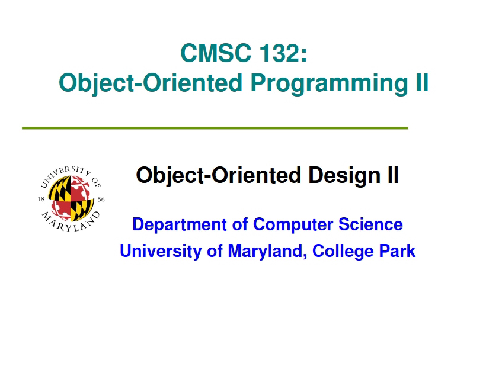 Second Part Object-Oriented Design