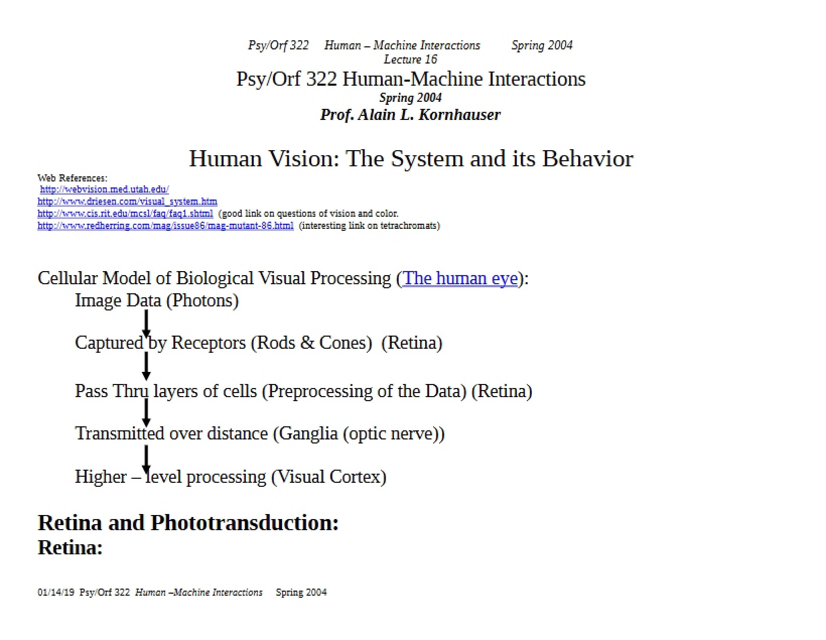 Sixteenth Lecture