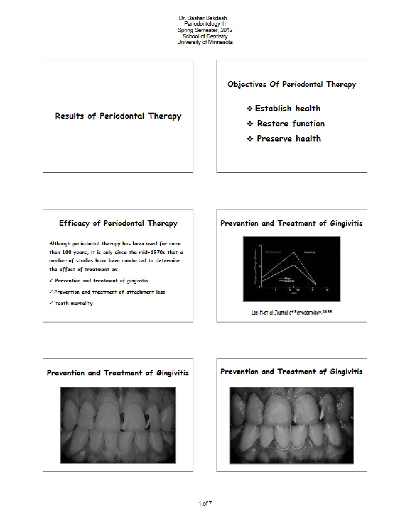 Therapy for Periodontics