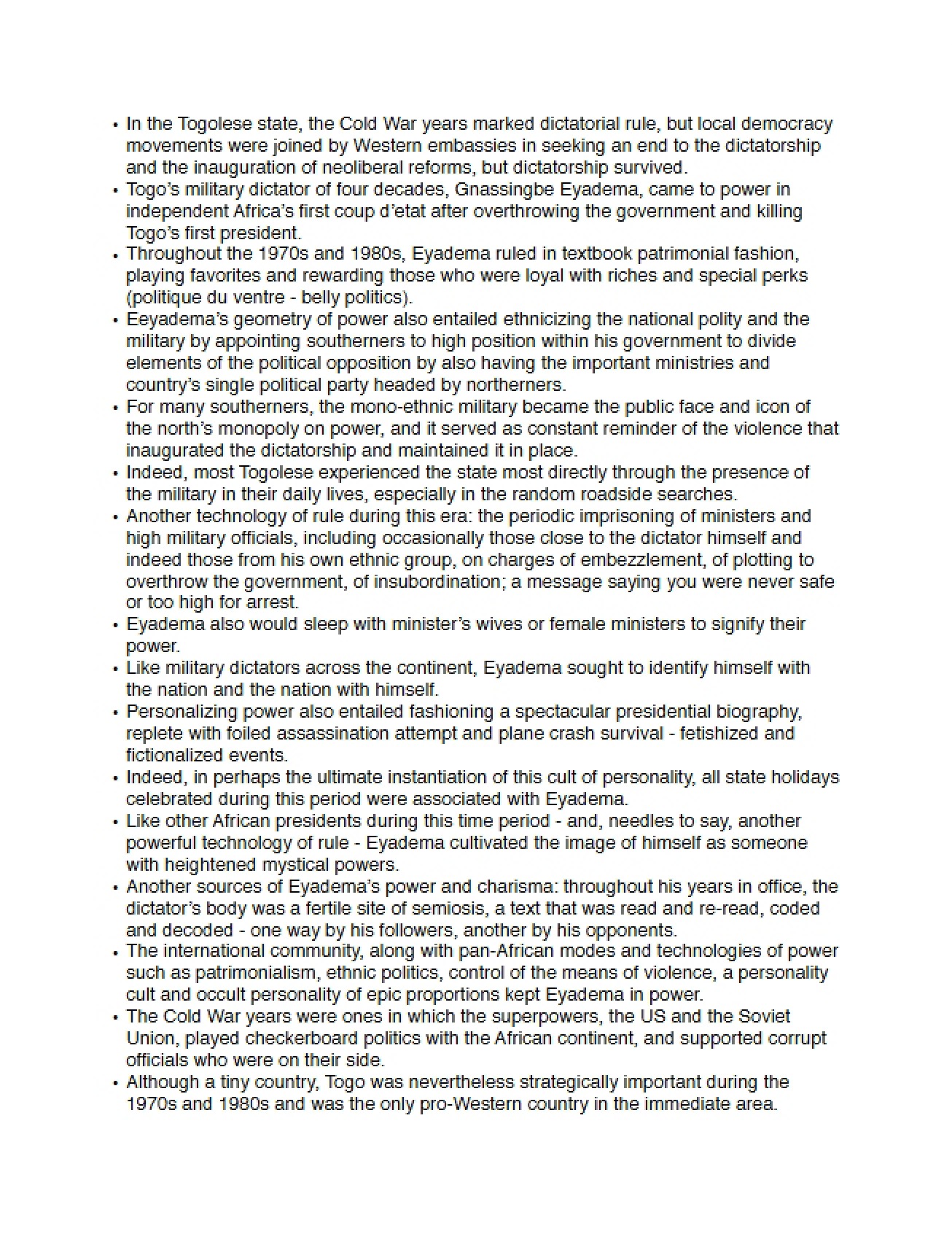 Lecture Notes (Africa XXXVI)
