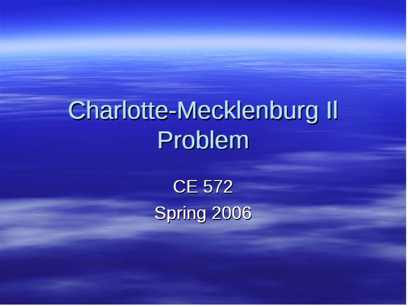 Problem Charlotte-Mecklenburg Il