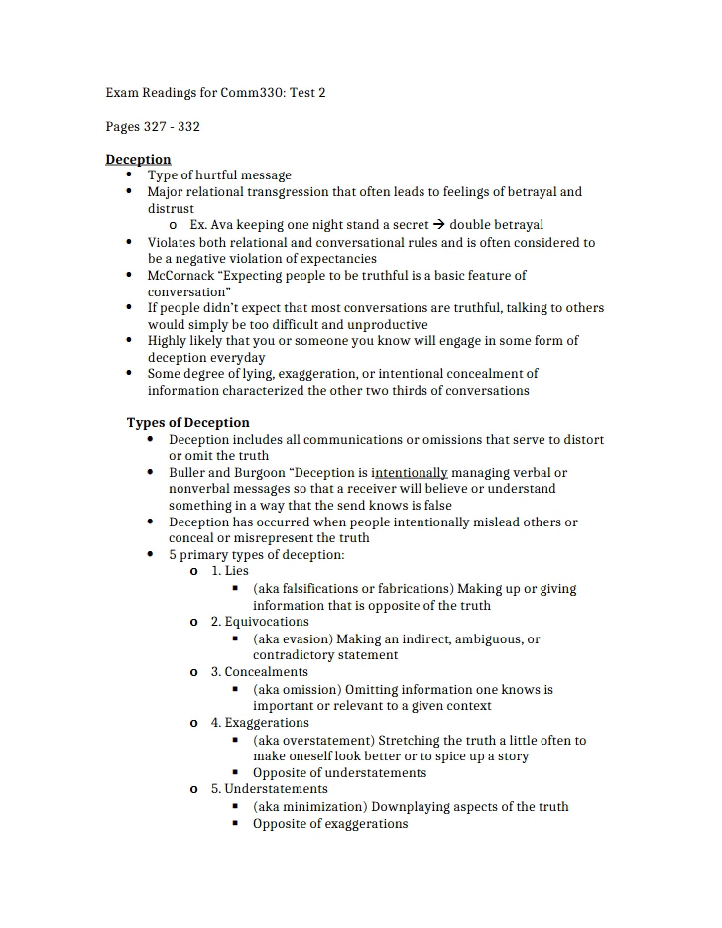 Readings for Exam