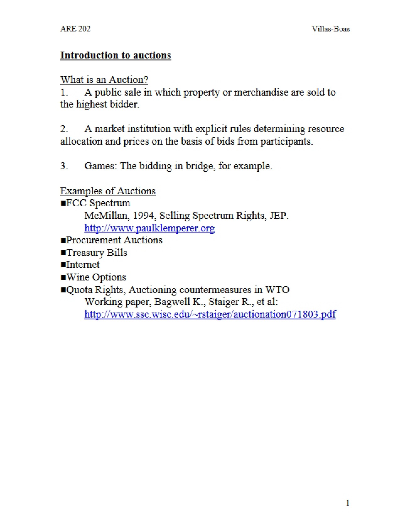 Auctions Overview