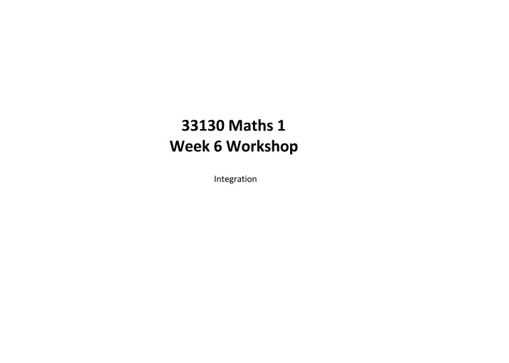Week 6 - Workshop Slides
