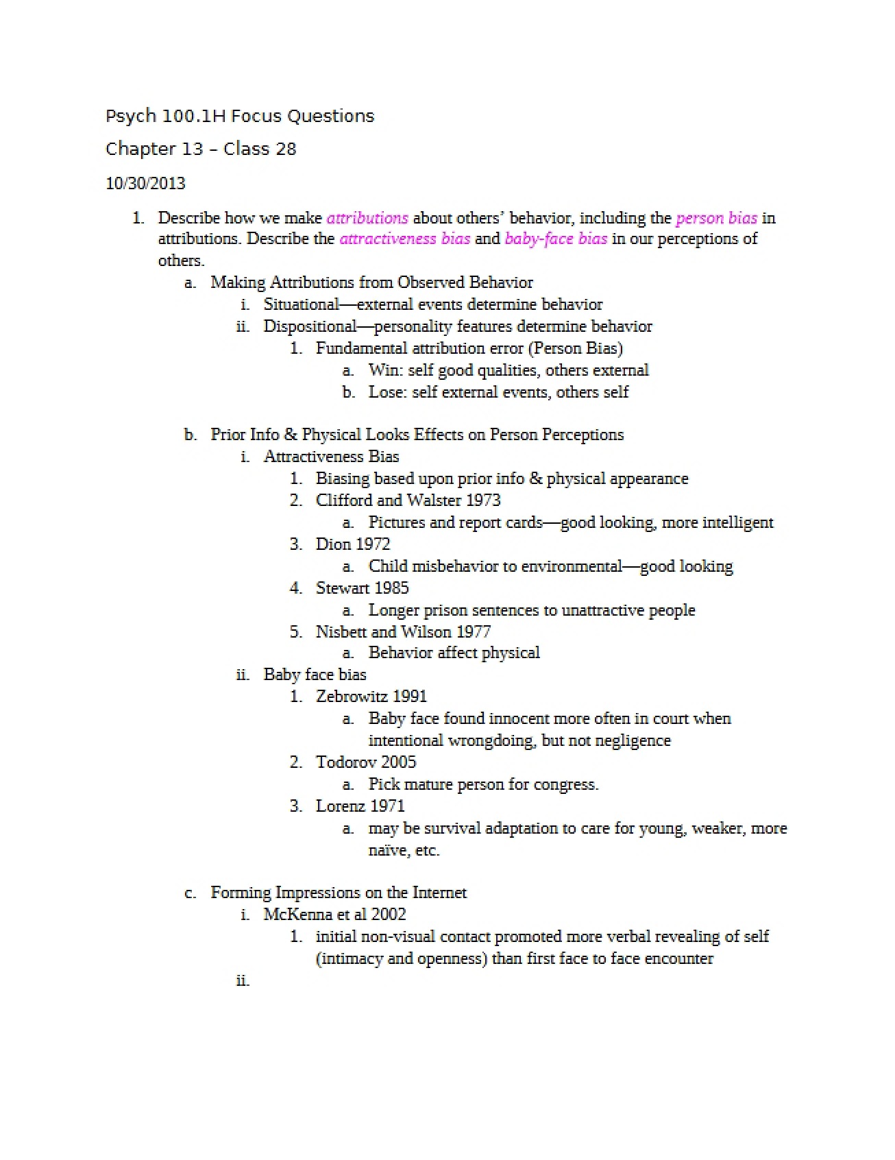 Psych Chapter 13 Review