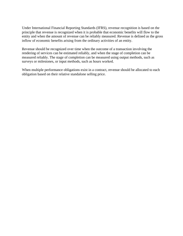 Accounting for Revenue Recognition